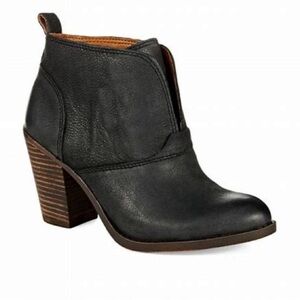 Lucky Brand Women's 9.5 Ehllen Black Leather Ehllen Booties